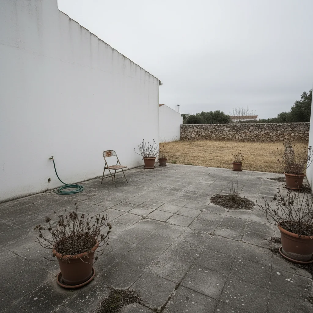 Terraço de moradia, antes