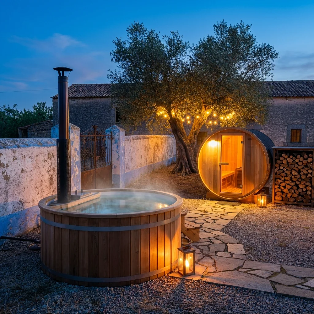 Monte com paredes de pedra, hot tub Hot Tub Breezy